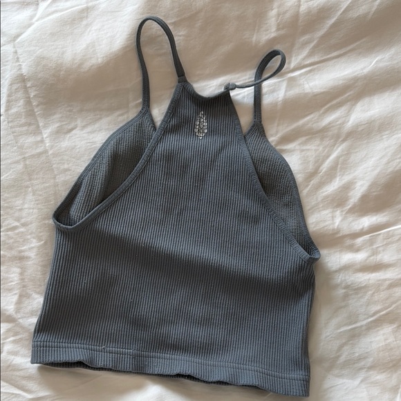 Gray Ribbed Tank Top - Picture 2 of 2